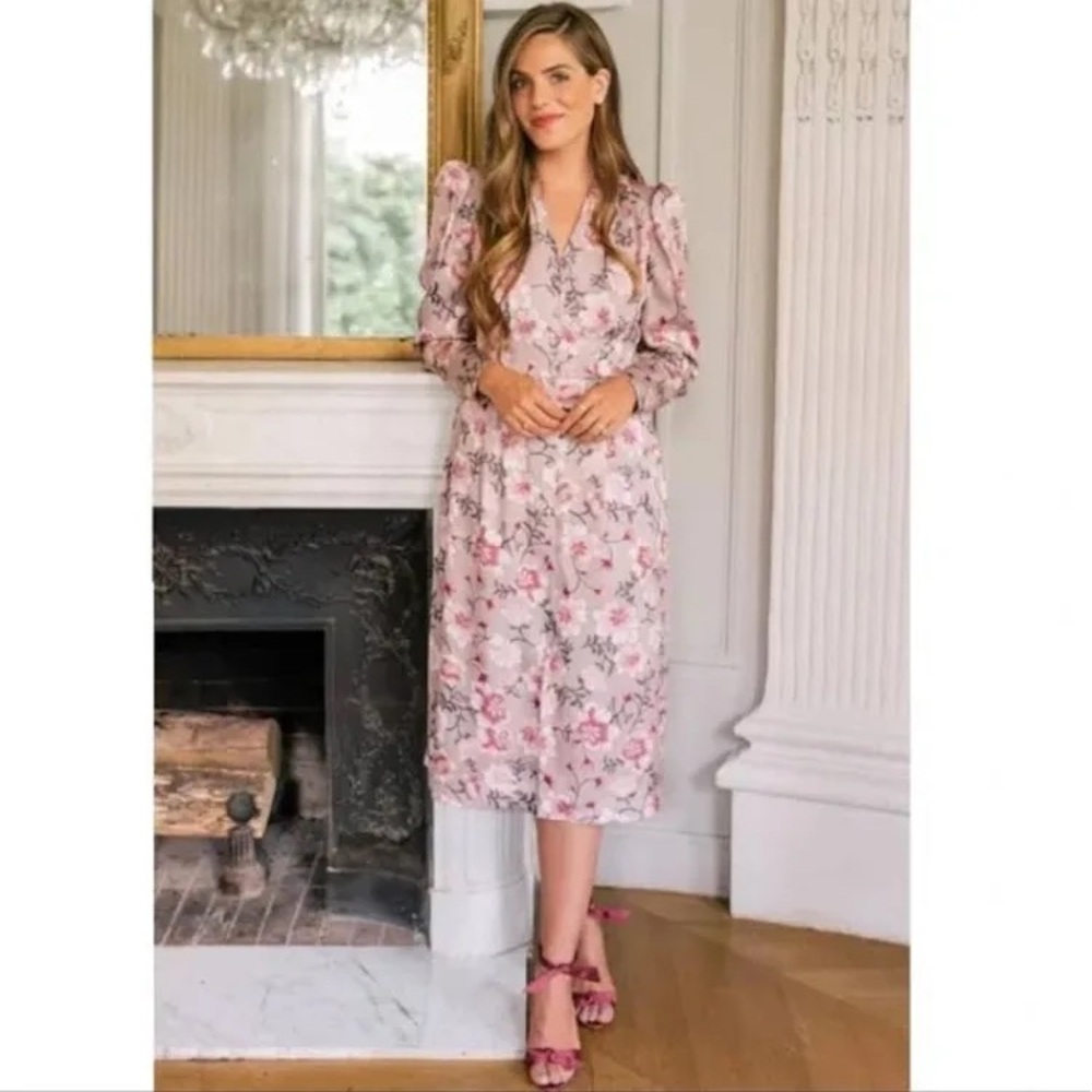 Gal Meets Glam Karla Floral Midi Dress